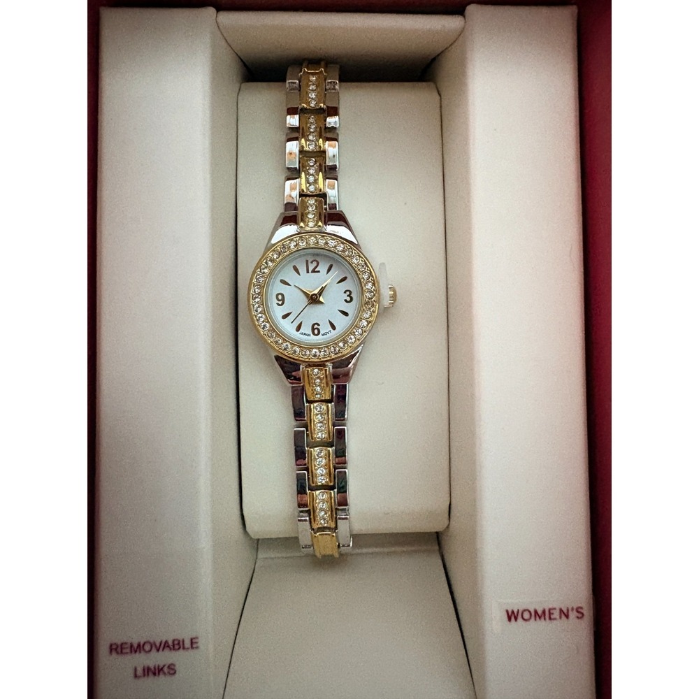 Womens Watch Silver and Gold with crushed fake diamonds - Target NIB